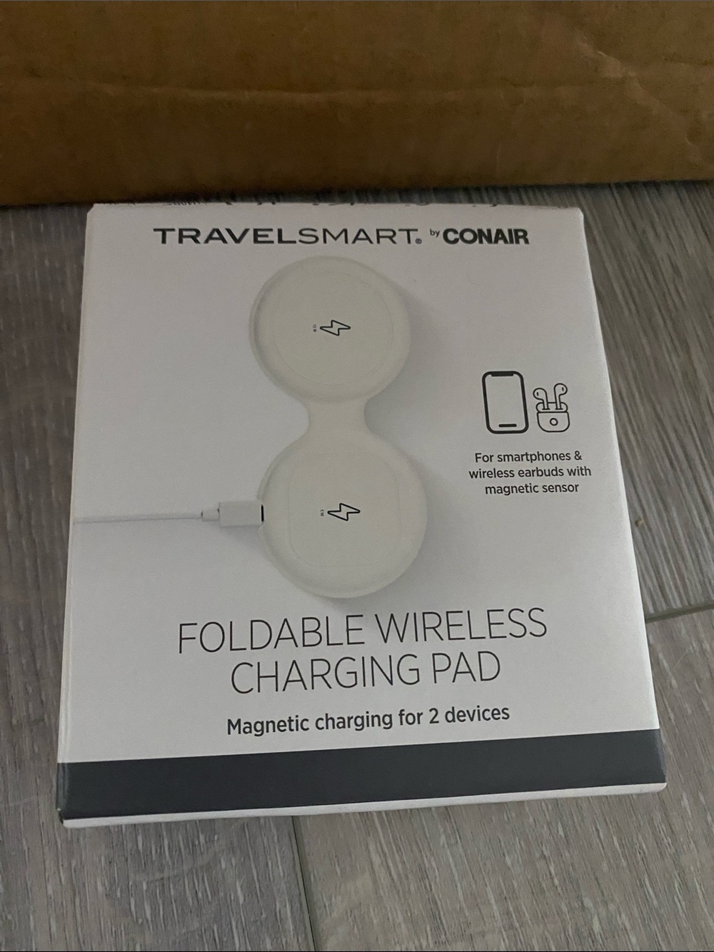 Foldable Dual Wireless Charging Pad - White